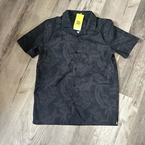 Black Patterned boys Shirt